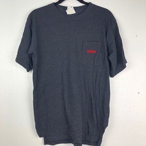 Vintage Marlboro grey/black striped pocket tee szS
